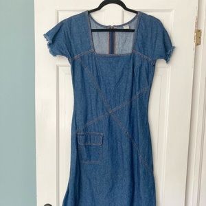 Vintage Patchwork Denim Dress